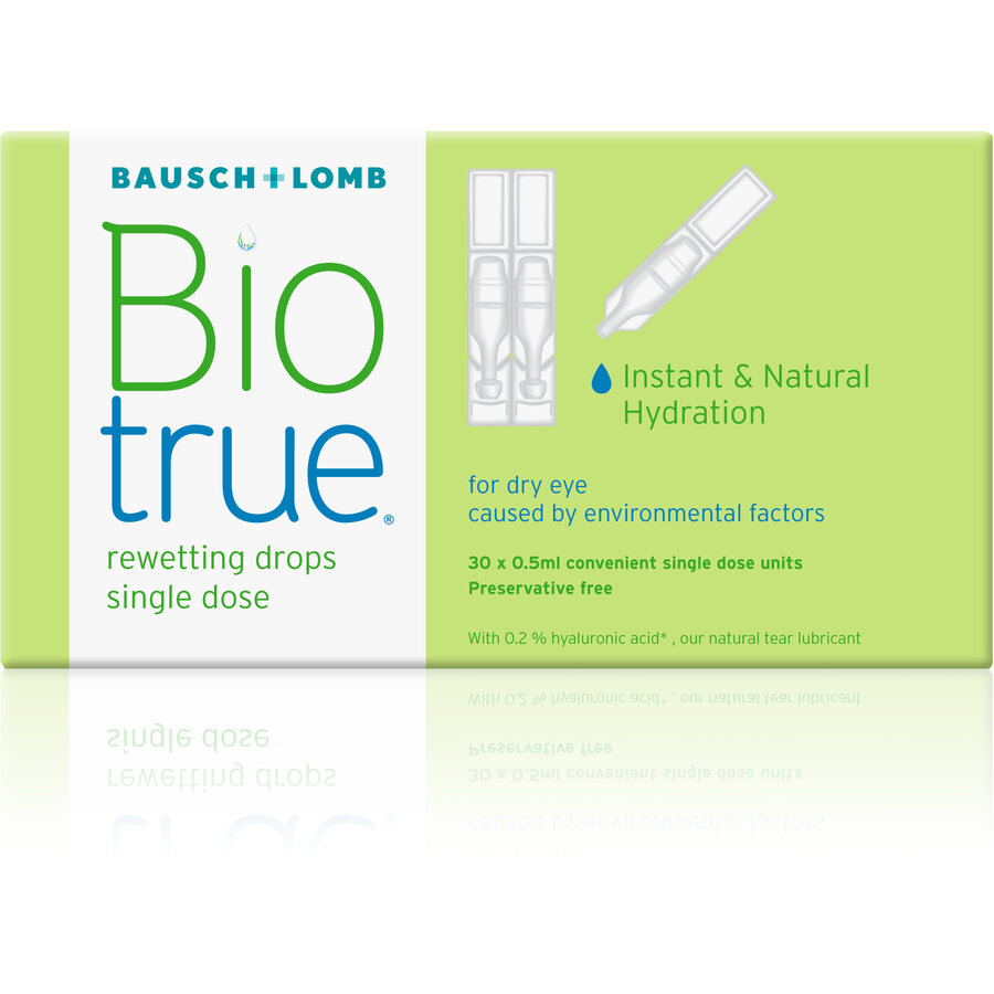 Biotrue Drops Unidoza Instant Natural Hydration set 30 bucati de 0,5ml marca Bausch & Lomb cu comanda online