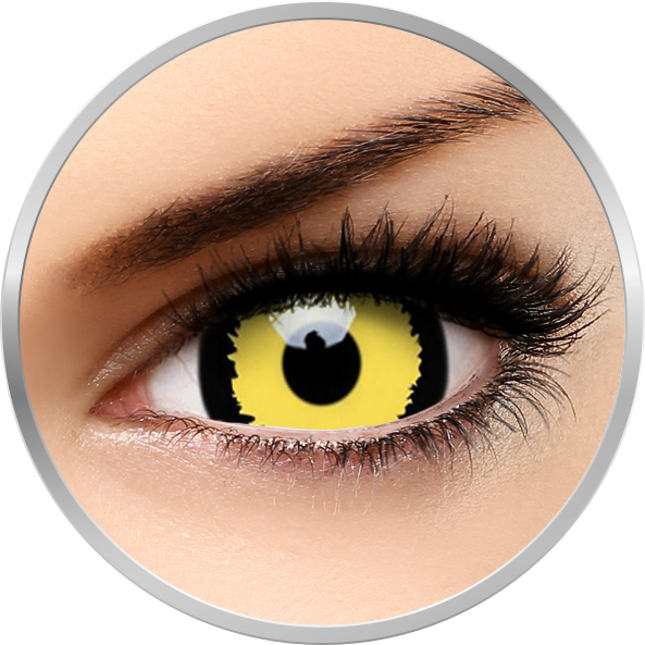 Crazy Tigera – lentile de contact colorate galbene anuale – 360 purtari (2 lentile/cutie) brand ColourVUE cu comanda online