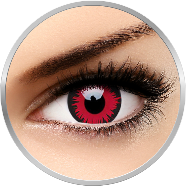 Crazy Vampire – lentile de contact colorate rosii anuale – 360 purtari (2 lentile/cutie) brand ColourVUE cu comanda online