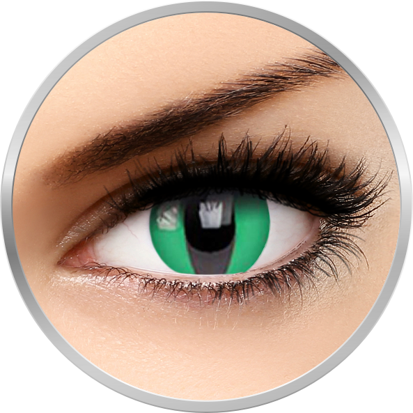 Fancy Lizard Eye – lentile de contact colorate verzi/negre anuale – 360 purtari (2 lentile/cutie) brand Phantasee cu comanda online
