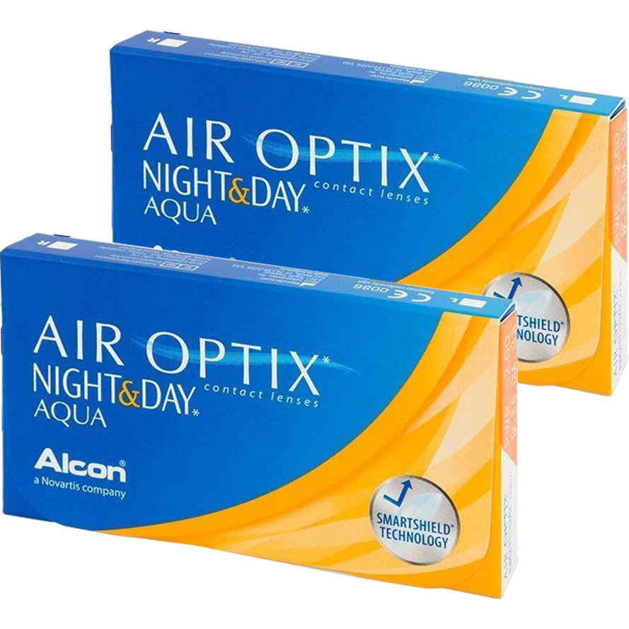 Lentile de contact cu dioptrii Alcon / Ciba Vision Air Optix Night & Day Aqua lunare 2 x 6 lentile / cutie cu comanda online