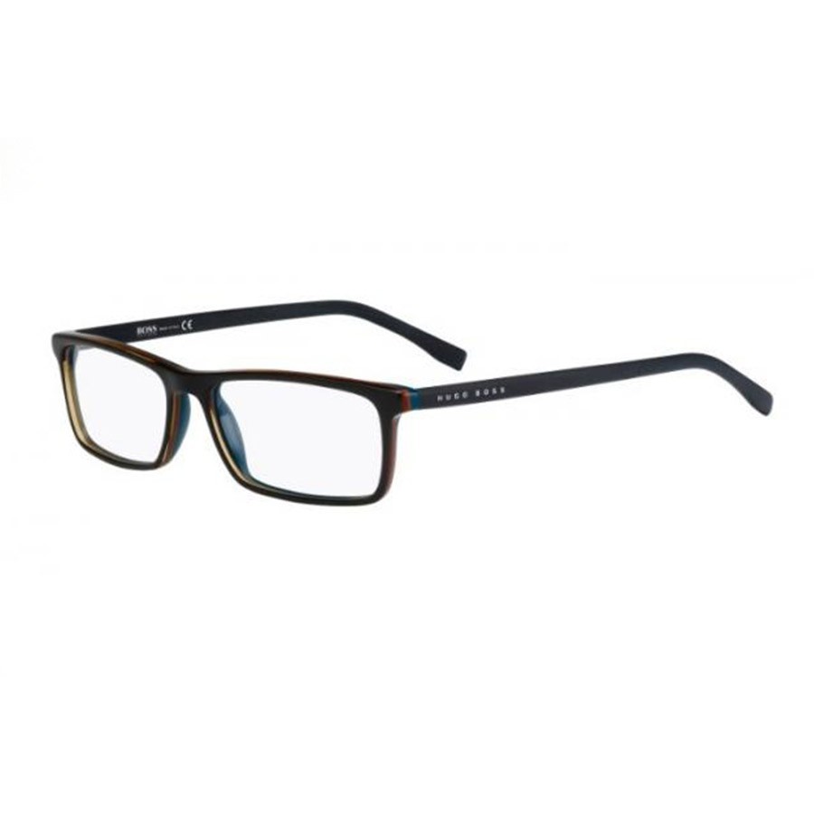 Rame ochelari de vedere barbati HUGO BOSS (S) 0765 QIH BROWN PETROL Rectangulare originale cu comanda online
