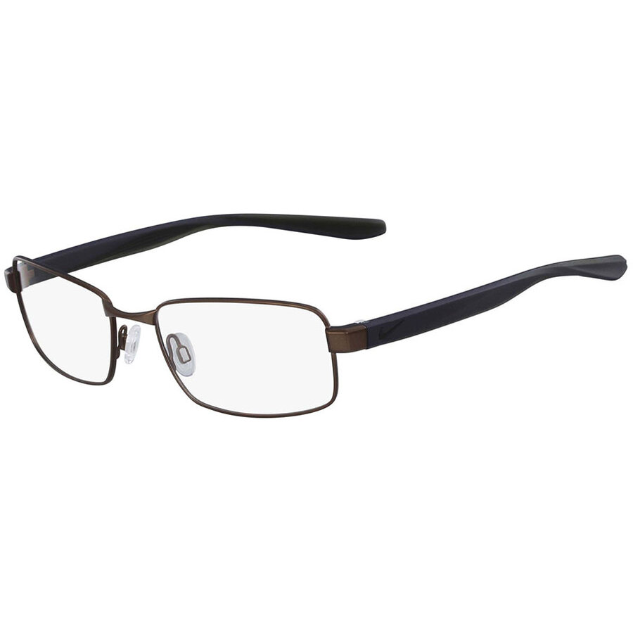 Rame ochelari de vedere barbati NIKE 8175 210 SATIN BROWN Rectangulare originale cu comanda online