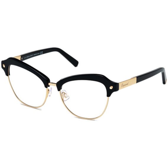 Rame ochelari de vedere dama Dsquared DQ5152 001 Ochi de pisica originale cu comanda online