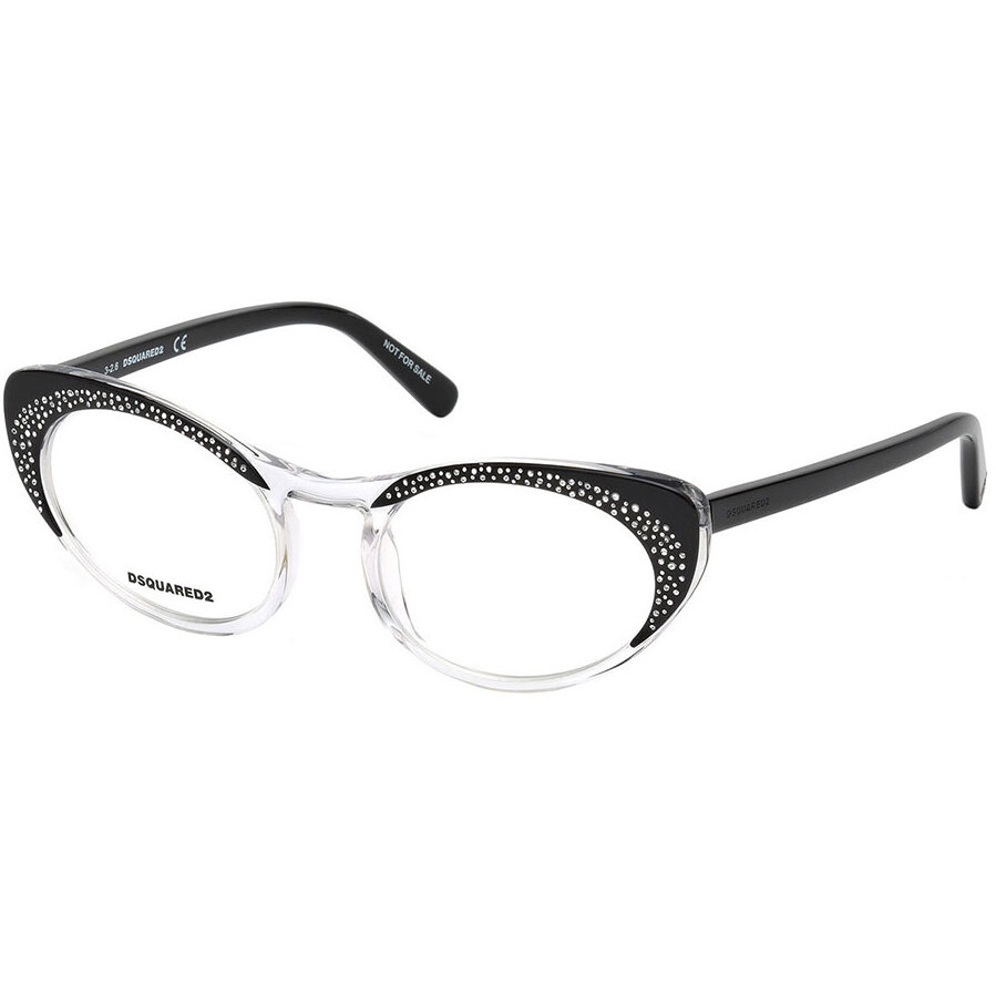 Rame ochelari de vedere dama Dsquared DQ5224 003 Ochi de pisica originale cu comanda online