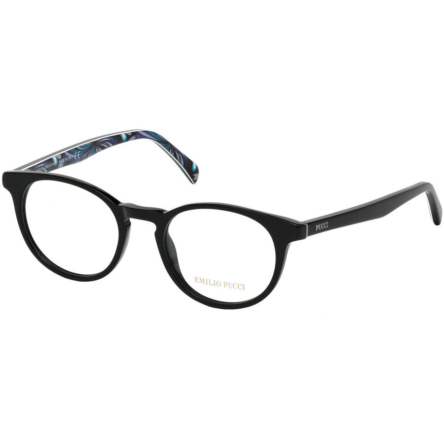 Rame ochelari de vedere dama Emilio Pucci EP5018 001 Rotunde originale cu comanda online