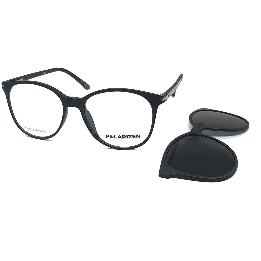 Rame ochelari de vedere dama Polarizen CLIP-ON T6202 C09 Clip-on originale cu comanda online