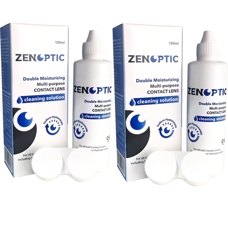 Solutie de curatare si intretinere lentile de contact ZENOPTIC Double Moisturizing 2 x 120 ml marca ZENOPTIC cu comanda online