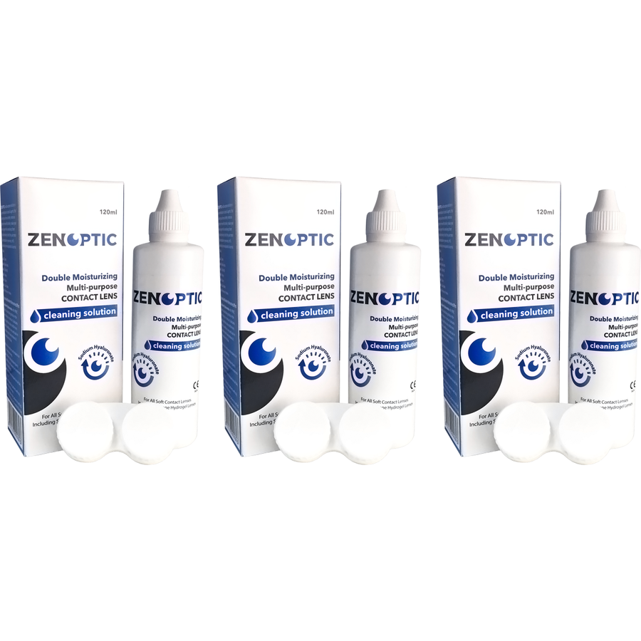 Solutie de curatare si intretinere lentile de contact ZENOPTIC Double Moisturizing 3 x 120 ml marca ZENOPTIC cu comanda online